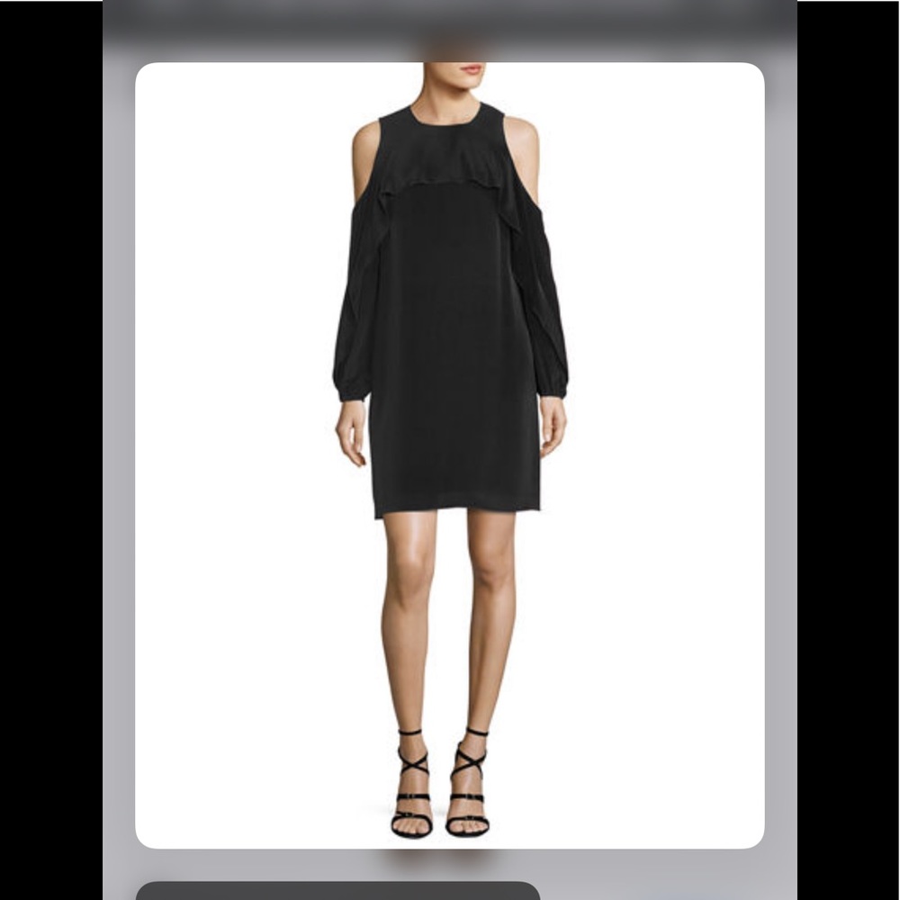 Kobi Halperin Raina Cold-Shoulder Silk Dress